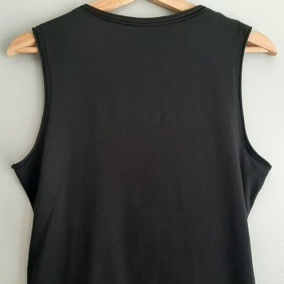 ESSENTIEL ANTWERP Sleeveless Surplice V-Neck Tank Top Black Sz M (3) - Picture 9 of 12